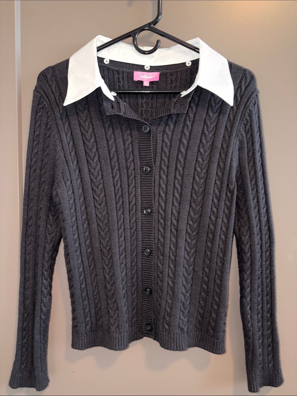 Edikted Avey Detachable Collar Cardigan